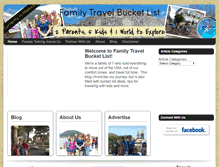 Tablet Screenshot of familytravelbucketlist.com